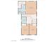 Second floor floorplan with Primary bedroom, walk in closet, baths, bedrooms, and hall with dimensions at 44 Moon Hill Dr, Henderson, NV 89011