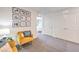 Hallway featuring modern decor, closet space, and view to the bedroom at 5004 Fern Mesa Ave # Lot 137, Las Vegas, NV 89139