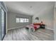 Bright bedroom with modern furnishings, sliding glass doors and plenty of natural light at 5018 S Rainbow Blvd # 202, Las Vegas, NV 89118