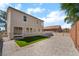 Spacious backyard with artificial turf and gravel at 529 Fork Mesa Ct, Henderson, NV 89015