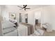 Comfortable main bedroom showcasing stylish decor, neutral tones, and en-suite bathroom access at 529 Fork Mesa Ct, Henderson, NV 89015