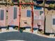 A property line is overlaid an aerial view of rooftops with solar panels, yards, and neighborhood streets at 5650 Pleasant Palms St, North Las Vegas, NV 89081