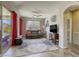 Relaxing living room with outside access, neutral tones and ample natural light at 5650 Pleasant Palms St, North Las Vegas, NV 89081