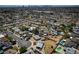 Aerial view of the neighborhood featuring the city skyline in the background at 6121 Iris Cir, Las Vegas, NV 89107