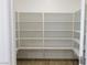Walk-in pantry with ample shelving for organized storage at 6250 Lamont Hills Ave, Las Vegas, NV 89139