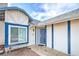 Inviting front entry featuring white trim and a secure screen door at 824 Schooner Dr, Henderson, NV 89015