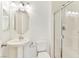 Bathroom with a pedestal sink and shower at 9050 W Tropicana Ave # 1075, Las Vegas, NV 89147