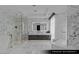 Luxurious primary bathroom with marble finishes, a glass-enclosed shower, and modern vanity at 9101 Alta Dr # 1604, Las Vegas, NV 89145