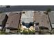 Overhead shot of the home with surrounding neighborhood at 9748 Derbyhill Cir, Las Vegas, NV 89117