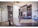 Home office featuring custom shelving and neutral paint at 10391 Avebury Manor Ln, Las Vegas, NV 89135