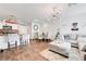 Living room with elegant decor, modern lighting, and an open-concept layout at 1125 Meadow Sparrow Pl, Henderson, NV 89011