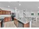 Kitchen with stainless steel appliances, a center island, and a combined dining area at 1145 Belton Lake Ave, North Las Vegas, NV 89086