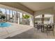 Inviting community pool and covered seating area provides a relaxing outdoor space at 1501 Oscar Ct # 101, Las Vegas, NV 89146