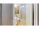 Bathroom featuring tiled shower, toilet, and vanity at 1569 Hialeah Dr, Las Vegas, NV 89119