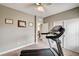 Inviting exercise room featuring carpet and modern treadmill equipment at 2159 Morro Vista Dr, Las Vegas, NV 89135