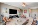 Spacious living area featuring plush carpeting, a modern fireplace, and stylish decor at 2159 Morro Vista Dr, Las Vegas, NV 89135