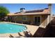 Beautiful pool in backyard with covered patio, perfect for outdoor entertaining at 2874 Tori Way, Henderson, NV 89074