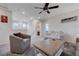 Bright, relaxing, living area with neutral walls, carpet, and furnishings at 387 Larksong Ave, Henderson, NV 89011