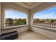 Balcony showcasing the neighborhood views of lush trees and beautiful houses at 4220 San Alivia Ct, Las Vegas, NV 89141