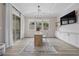 Bright and airy home office with a built in desk, and lots of natural light at 4220 San Alivia Ct, Las Vegas, NV 89141