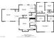 Detailed floor plan showcasing the layout of a two-story home with dimensions and room names at 4474 Dawley Ct, Las Vegas, NV 89104