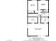 Second floor plan showing the layout of the primary bedroom, two bedrooms, bathrooms, walk in closet and hall at 4474 Dawley Ct, Las Vegas, NV 89104