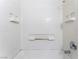 Close up of tub and shower with white tile and chrome fixtures at 4730 E Craig Rd # 1115, Las Vegas, NV 89115