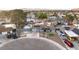 Aerial view of a charming home with solar panels, a refreshing pool, and inviting outdoor spaces at 4764 Lana Dr, Las Vegas, NV 89121