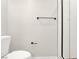 Modern bathroom with white subway tile, dark fixtures, and glass shower doors at 5655 E Sahara Ave # 2009, Las Vegas, NV 89142