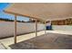 Covered patio and block wall in the backyard, creating a private outdoor space at 629 N 16Th St, Las Vegas, NV 89101