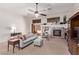 Bright living room featuring a decorative fireplace and a neutral color palette, perfect for relaxing at 6617 Johnny Love Ln, North Las Vegas, NV 89086