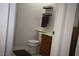 Compact bathroom featuring a toilet and vanity at 6812 Sheffield Dr, Las Vegas, NV 89108