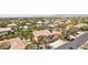 Aerial view of a spacious home featuring mature palm trees, desert landscaping and a long driveway at 7301 Heggie Ave, Las Vegas, NV 89131