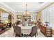 Traditional dining room with decorative dishware, and a round table set for an intimate meal at 7301 Heggie Ave, Las Vegas, NV 89131