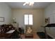 Office/Workout Room features carpet, plantation shutters, ceiling fan, and treadmill at 7325 Rustic Crest St, Las Vegas, NV 89149