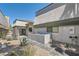 Landscaped front yard with double door entrance and unique desert plants at 778 Vegas Valley Dr, Las Vegas, NV 89109