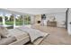 The main bedroom features floor-to-ceiling windows with golf course views, a fireplace, and wood flooring at 778 Vegas Valley Dr, Las Vegas, NV 89109