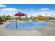 The community has a vibrant splash pad area with colorful features for to enjoy in a fun outdoor setting at 8405 Canyon Crevasse St, Las Vegas, NV 89166
