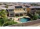 Backyard with pool and patio area, viewed from above at 8547 Benidorm Ave, Las Vegas, NV 89178