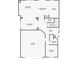 Detailed floor plan showcasing the layout of the first floor, including the kitchen, living room, and garage at 9780 Ziegler Ave, Las Vegas, NV 89148