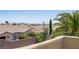 The home has beautiful views of the neighborhood and the skyline in the distance at 10520 Maystar Ln, Las Vegas, NV 89135