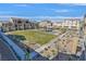 Aerial view of the community featuring green spaces, playground, and well-maintained landscaping at 1201 Seaboard Ct, Henderson, NV 89002