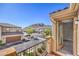 Balcony view showcasing the neighborhood, street, and mountain landscape in the distance at 1201 Seaboard Ct, Henderson, NV 89002