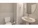 Powder room with modern sink and fixtures at 1201 Seaboard Ct, Henderson, NV 89002