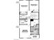 Second floor plan featuring three bedrooms, two baths, a laundry room, and covered balcony at 1201 Seaboard Ct, Henderson, NV 89002