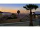 This desert home boasts stunning views of the city at dusk at 2110 Fort Sanders St, Henderson, NV 89052