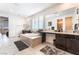 Spacious bathroom with soaking tub, dual vanities, and ample counter space at 212 Harris Peak St, Las Vegas, NV 89138