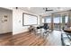 Theater room features a large screen, comfortable leather seating and balcony access at 212 Harris Peak St, Las Vegas, NV 89138