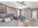 Spacious bedroom with a desk and comfortable bed, perfect for relaxation and productivity at 2154 Tortona St, Henderson, NV 89044