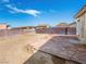 Backyard with a brick fence and a stone patio at 2337 Sierra Sunrise St, Las Vegas, NV 89156